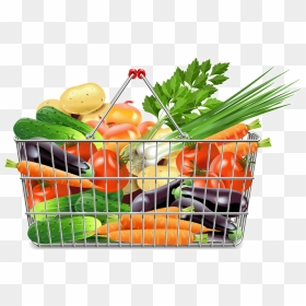 Clipart Vegetables Basket Vegetable - Fruits And Vegetables Png, Transparent Png - vegetables basket png