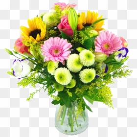Colourful Bunch Of Flowers , Png Download - Bouquet Flowers Colorful, Transparent Png - flowers bunch png