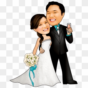 Thumb Image - Wedding Couple Caricature Png, Transparent Png - wedding caricature png
