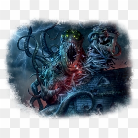 Transparent Lovecraft Png - Eldritch Monster Fantasy Art, Png Download - horror background png