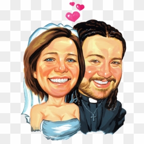 Custom Wedding Caricature Can Be A Perfect Show Stopper - Love, HD Png Download - wedding caricature png