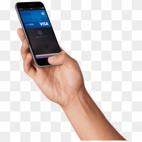 Apple Pay Hand Png, Transparent Png - hand with mobile png
