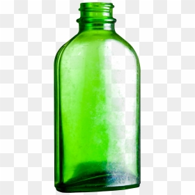 Empty Glass Bottle Png Download - Green Glass Bottle Transparent Background, Png Download - glass background png