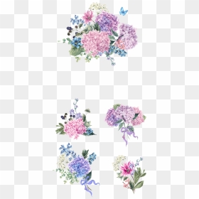 Transparent Lilac Flower Png - Hydrangea Vector, Png Download - flowers bunch png