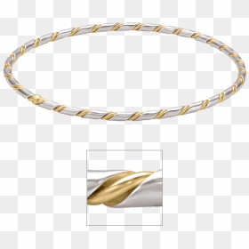 Standard View Of Brctt25 In White-yellow Metal - Bangle, HD Png Download - fancy bangles png