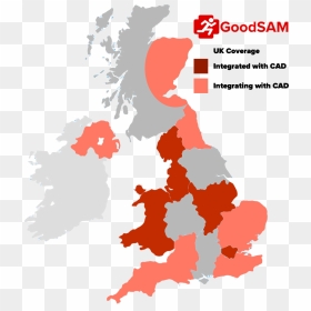 Map Of Uk, HD Png Download - indian ambulance png