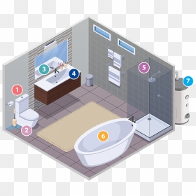 Hotel Bathroom Clipart, HD Png Download - water tap running png