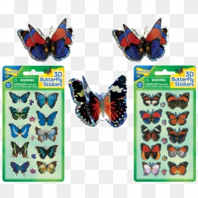 3d Butterfly Stickers, , Large - Papilio, HD Png Download - butterfly png 3d images