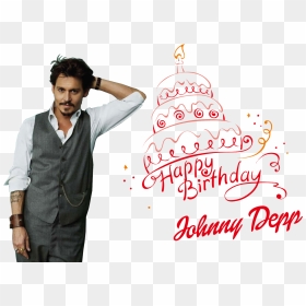 Johnny Depp Png File - Happy Birthday Cake Logo, Transparent Png - happy birthday png file