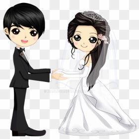Gate Clipart Wedding Indian - Anime Chibi Wedding Couple, HD Png Download - indian wedding couple png
