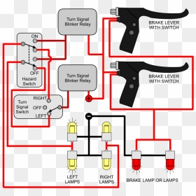 Installing Turn Signals Electricscooterparts Com Support - Turn Signal And Hazard Light Wiring Diagram, HD Png Download - bike light png