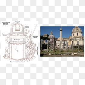 Forum Of Trajan Library , Png Download - Trajan's Market, Transparent Png - temple arch png