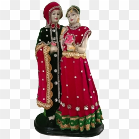Bride N Groom Couple Figurine Newly Married Couple - Figurine, HD Png Download - indian wedding couple png