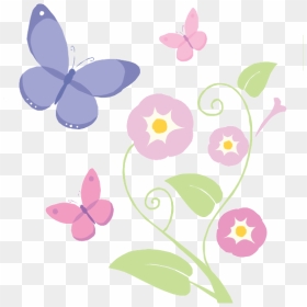Net Wallpaper - Flower Butterfly Png, Transparent Png - butterfly png 3d images