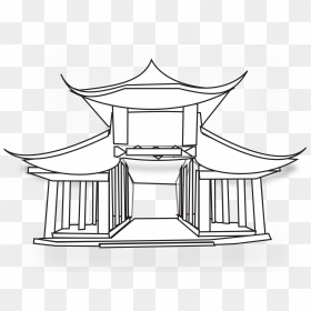 28 Collection Of Chinese Temple Clipart - Easy Ancient China Drawings, HD Png Download - temple clipart png