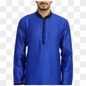 Blue Hand Embroidery Arraw Silk Kurta S952442 3062 - Man, HD Png Download - kurta png