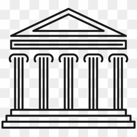 Line Art,ancient Roman Architecture,roman Temple, HD Png Download - temple clipart png