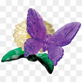 3d Crystal Puzzle - Butterfly 3 D Puzzle, HD Png Download - butterfly png 3d images