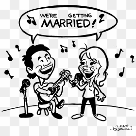 Cartoon, HD Png Download - wedding caricature png