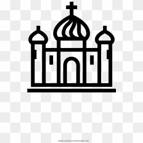 Russian Temple Coloring Page - Drawing, HD Png Download - temple arch png