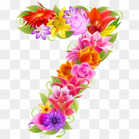 Transparent Floral Alphabet Clipart - Numero Floral Png, Png Download - gamla flower png