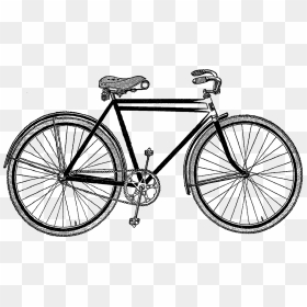 Old Bike Cliparts - Vintage Bike Drawing, HD Png Download - cycle clipart png
