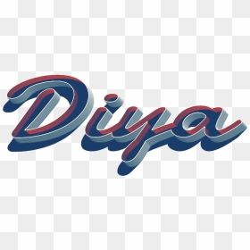 Diya Heart Name Transparent Png - Diya Name Logo, Png Download - diya png image