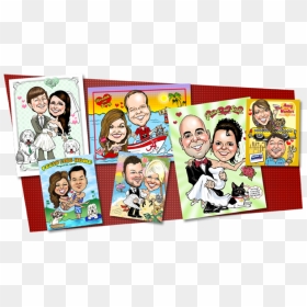 Collage, HD Png Download - wedding caricature png