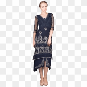Grandmother Of The Bride Dresses Petite - Woman In Old Dress Png, Transparent Png - ladies wear png