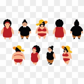 Plus Size Girls Cartoon Vector - Fat Girl Free Vector, HD Png Download - wedding caricature png