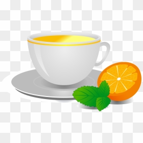 Hibiscus Tea Coffee Cup Orange Pu Er - Coffee Cup, HD Png Download - tea coffee png
