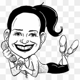 Black And White Caricature - Cartoon Caricature Drawing, HD Png Download - wedding caricature png