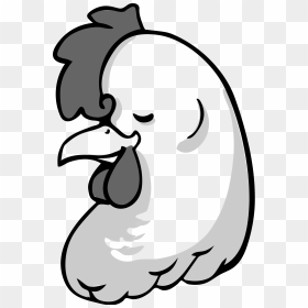 Chicken Head Clip Art Black And White, HD Png Download - white hen png