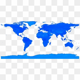 World Map Solid , Png Download - Northern Bottlenose Whale Distribution, Transparent Png - world map blue png transparent background