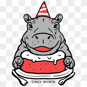 Fiona The Hippo Birthday Tattoo, HD Png Download - birthday cartoon png