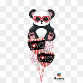 Love You Balloon Bouquet - Panda Balloon, HD Png Download - love balloons png