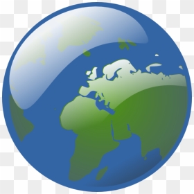 Animated Globe Clipart Earth Globe Clip Art At Clker - Globe Image No Background, HD Png Download - world map blue png transparent background