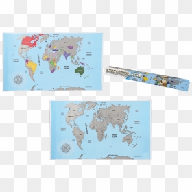 You Are Here - Scratch World Map Out Of The Blue, HD Png Download - world map blue png transparent background