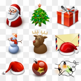 Christmas And Happy New Year Icons, HD Png Download - happy new year 3d png