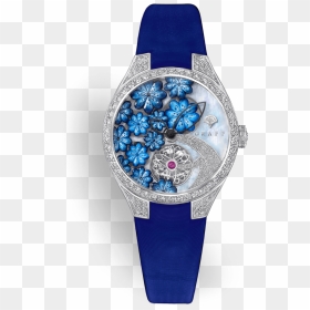 Watch With Ad Diamond And Flowers, HD Png Download - ladies watches png