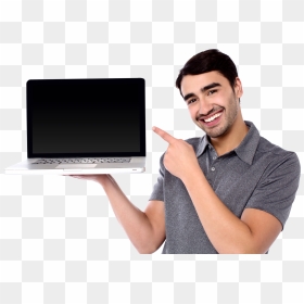 Man With Laptop Png, Transparent Png - man with laptop png