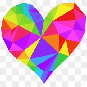 Colorful Heart Clipart, HD Png Download - colourful png