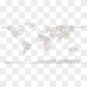 Prismatic Musical World Map 4 No Background Clip Arts - Portable Network Graphics, HD Png Download - world map blue png transparent background