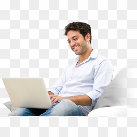 Thumb Image - Person With Laptop Png, Transparent Png - man with laptop png