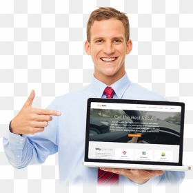 Great Benefits With Drivesafe - Men With Computer Png, Transparent Png - man with laptop png