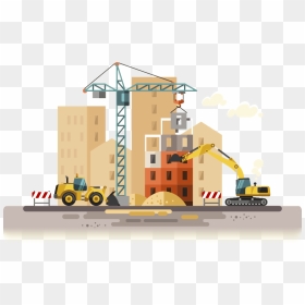 Construction Digital Marketing - Under Construction Building Clipart, HD Png Download - building construction png images