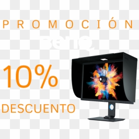 Anuncio Cupon Descuento Benq Fondo Oscuro - Computer Monitor, HD Png Download - monitor png images