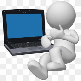 Man With Notebook - 3d Man Notebook, HD Png Download - man with laptop png