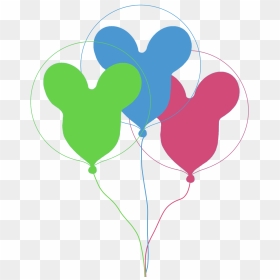 Mickey Shaped Balloons - Balloon, HD Png Download - love balloons png