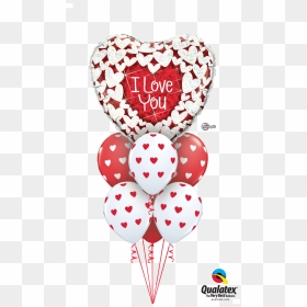 Glittering Heart Love Balloon Bouquet - Love You Holographics Balloons, HD Png Download - love balloons png